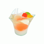 Mini coupe triangle vert d'eau PS 10cl 7,7x7,4x6,3cm - par 576