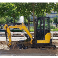 Mini-pelle à chenilles 2,5 à 2,8 T compacte, profondeur de fouille 2600 mm, idéale pour les travaux de terrassement - disponible en location