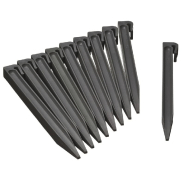 Nature chevilles d'ancrage de jardin 10 pcs gris 428505