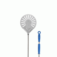 Pelle à défourner ronde perforée inox Ø 20 cm - Manche 150 cm - Gamme Azzurra | GI.METAL