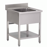 PLONGE EN INOX 1 BAC ET 1 ÉTAGÈRE PLONGE EN INOX 1 BAC ET 1 ÉTAGÈRE