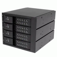 Rack amovible / Backplane sans tiroir pour 4x HDD SAS II/SATA III 6Gb/s de 3,5" avec échange à  chaud