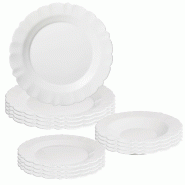 San Ignacio - Service de vaisselle 12 pièces blanc - blanc Verre opale Q4829