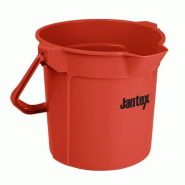 Seau gradué avec bec verseur 14 Litres, en polypropylène rouge Seau gradué avec bec verseur 14 Litres, en polypropylène rouge
