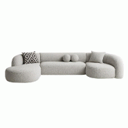 STELLAMEUBLES Canapé SERENITY angle gauche Gris Minéral - 3667335250646