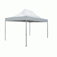 Tente 3x6m - structure aluminium - toit polyester blanc 300g/m² - avec sac de transport
