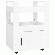 VidaXL Chariot de cuisine Blanc 60x45x80 cm Bois d'ingénierie - blanc Bois manufacturé 816824