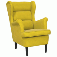 VidaXL Fauteuil jaune moutarde velours Modèle Nermonel - 324066