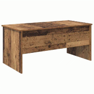 VidaXL Table basse Bois Ancien 102 x 50,5 x 46,5 cm Bois d'ingénierie Modèle Luna Métal - 880716