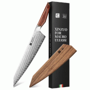 XinZuo - Couteau de chef Damas 26 cm lame - Série X03 Xing - Mauro Uliassi (chef 3 étoiles Michelin) - multicolore multi-matériau X03-10QF