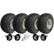 18x9.50-8 Twin Axle ATV Knobby Quad Trailer Kit Wheels, Axles, Steel Hitch 408kg 18x9.50-8 Twin Axle ATV Knobby Quad Trailer Kit Wheels, Axles, Steel Hitch 408kg