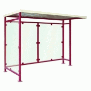 ABRI BUS SIMPLE / STRUCTURE EN ACIER / BARDAGE EN PLEXIGLAS / EN 300 X 155 CM