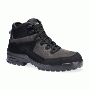 Bottines en daim suédé acier S3L CI FO SR - Noir/Gris / 43