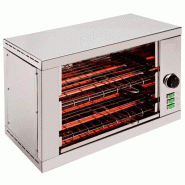 Climahosteleria Grille-pain 2 niveaux résistances quartz sans minuterie 3000W TD2 - gris inox TD2
