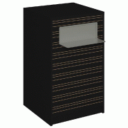 Comptoir Vertigo H T04 naturel solo L60cm 1 tabl.Couliss.2tabl.Amoviblesnoir