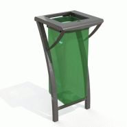 Corbeille Horizon acier 50 L Vigipirate