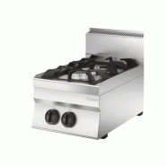 Fourneau à gaz 2 zones, flamme pilote, grilles amovibles, 9550 W, GAZ Fourneau à gaz 2 zones, flamme pilote, grilles amovibles, 9550 W, GAZ