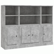 Helloshop26 - Buffet bahut commode armoire meuble de rangement organisateur cuisine salle de séjour salons 3 pcs bois d'ingénierie 02_0037130 - 3000_0