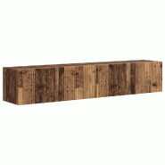 Helloshop26 - Lot de 2 meubles TV muraux modernes avec étagères et portes pivotantes 78,5 x 31 x 29,5 cm en bois d'ingénierie bois 02_0054914 - Boi
