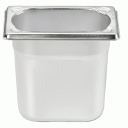 METRO Professional Récipient GN 1/9, acier inoxydable 14/1, 100 mm - argenté multi-matériau 945766