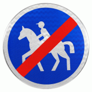 Panneau de signalisation B42 - Fin d'un chemin réservé aux cavaliers - Conformité NF et CE Panneau de signalisation B42 - Fin d'un chemin réservé aux cavaliers - Conformité NF et CE