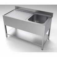 Plonge inox profondeur 700 étagère 1 à droite 1400 - P7333.0845