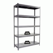 PROREGAL Étagère pour charges lourdes METAL BEAST FIVE | HxLxP 200x210x60cm | Charge du compartiment 500kg | Gris - gris métal PR_RS18-55 PROREGAL Étagère pour charges lourdes METAL BEAST FIVE | HxLxP 200x210x60cm | Charge du compartiment 500kg | Gris - gris métal PR_RS18-55