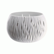 Prosperplast - Pot BOWL SANDY en plastique avec réservoir, blanc, 16,1x23,8x23,8 cm - blanc plastique ZA1402