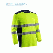 T-shirt de sécurité haute visibilité - manches longues anti-UV UPF 35+ - coton et polyester - classe 3 RIKKA COVERGUARD_0