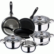 San Ignacio - Faro Batterie de Cuisine 7 pièces avec Jeu de 3 Poêles Ø16/20/24 cm Navy Black - multi-matériau PK2346