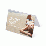 SHOWDOWN Displays Exposiciónate Porte-menu A-Stand Acrylique A6 Paysage AA6PXS - transparent plastique 8595578313574_0