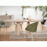 Table de réunion avec plateau en bois massif de 30 mm d'épaisseur Table de réunion avec plateau en bois massif de 30 mm d'épaisseur
