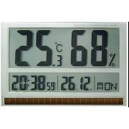Thermomètre / hygromètre LCD à piles et solaire - Chiffres de 11 cm - Température et hygrométrie avec double sonde intégrée Thermomètre / hygromètre LCD à piles et solaire - Chiffres de 11 cm - Température et hygrométrie avec double sonde intégrée