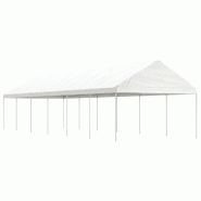 VidaXL Belvédère avec toit blanc 13,38x4,08x3,22 m polyéthylène Modèle Atlas Master Pure - blanc 3155514