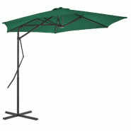 VidaXL Parasol d'extérieur avec mât en acier 300 cm Vert Modèle Sirius Horizon - vert 44885