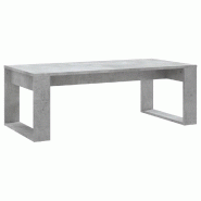 VidaXL Table basse gris béton 102x50x35 cm bois d'ingénierie Modèle Balcon Protect Prime - 823362