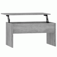 VidaXL Table basse Sonoma gris 80x50,5x41,5 cm Bois d'ingénierie Modèle Patio Sigma Prime Plus - 819288XL