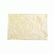 Dessous d'assiette feuille dorée Aulica - plastique doré 804701 - 31x46x1cm Dessous d'assiette feuille dorée Aulica - plastique doré 804701 - 31x46x1cm