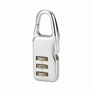 Cadenas à combinaison Swish, 3 chiffres, intérieur, anse acier, 21mm, nickelé - THIRARD - gris 3150260011814 Cadenas à combinaison Swish, 3 chiffres, intérieur, anse acier, 21mm, nickelé - THIRARD - gris 3150260011814