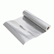 Chemin de table simili cuir métal argent 27cm x 5m
