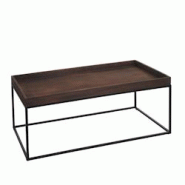 Décoshop26 - Table basse table d'appoint en bois et métal 46 x 110 x 60 cm marron foncé 04_0008434 - marron 3000262562961 Décoshop26 - Table basse table d'appoint en bois et métal 46 x 110 x 60 cm marron foncé 04_0008434 - marron 3000262562961
