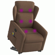 Fauteuil de massage inclinable Marron Tissu Modèle Oerderia - 8721102961304