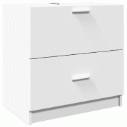 Helloshop26 - Armoire d'évier moderne rangement efficace salle de bain 59 x 37 x 59 cm en bois d'ingénierie blanc 02_0049531 - blanc Bois massif 300
