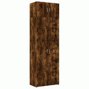 Helloshop26 - Armoire de rangement haute en bois d'ingénierie 70 x 42,5 x 225 cm économie d'espace style contemporain en bois chêne 02_0055584 - Bo