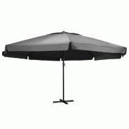 Helloshop26 - Parasol d'extérieur avec mât en aluminium 600 cm anthracite 02_0008235 - aluminium 3000440382725