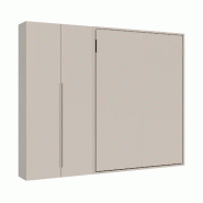 Itamoby Lit Double Escamotable Vertical Versia 160 Avec Armoire Gauche Argilla 2 Portes - beige 8050598909089