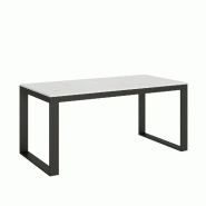 Itamoby Table Extensible 90X180/440 Cm Tecno Evolution Frêne Blanc Structure Anthracite - blanc VE185TATECEVO-BF-AN