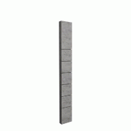 Montant Totem 6 rainures 10x30x245 cm - gris chicago