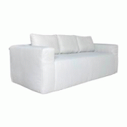 Oviala Business Oviala Canapé 3 places en tissu côtelé avec coussins écru - blanc textile 114174 Oviala Business Oviala Canapé 3 places en tissu côtelé avec coussins écru - blanc textile 114174