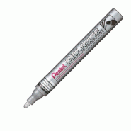 Pentel Marqueur peinture Paint Marker, pointe conique 4,5 mm, encre silver - argenté plastique MMP10-Z